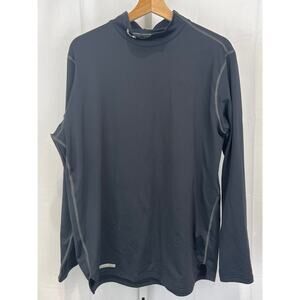 UNDER ARMOUR Mens ColdGear Fitted Mock Long Sleeve Top Black Size XL